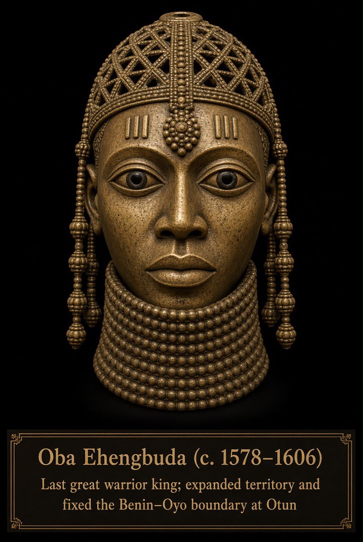 Bronze-style portrait head of Ọba Ehengbuda