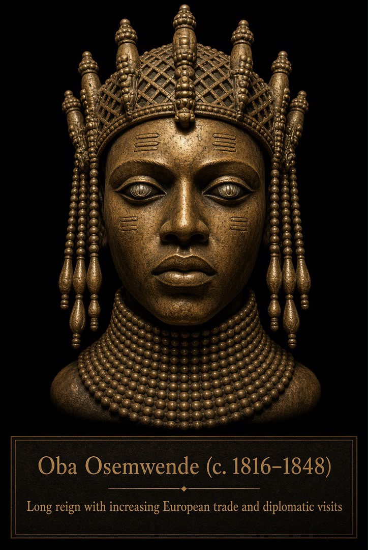 Bronze-style portrait head of Ọba Osemwende