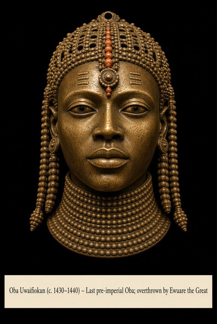 Bronze-style portrait head of Ọba Uwaifiokun